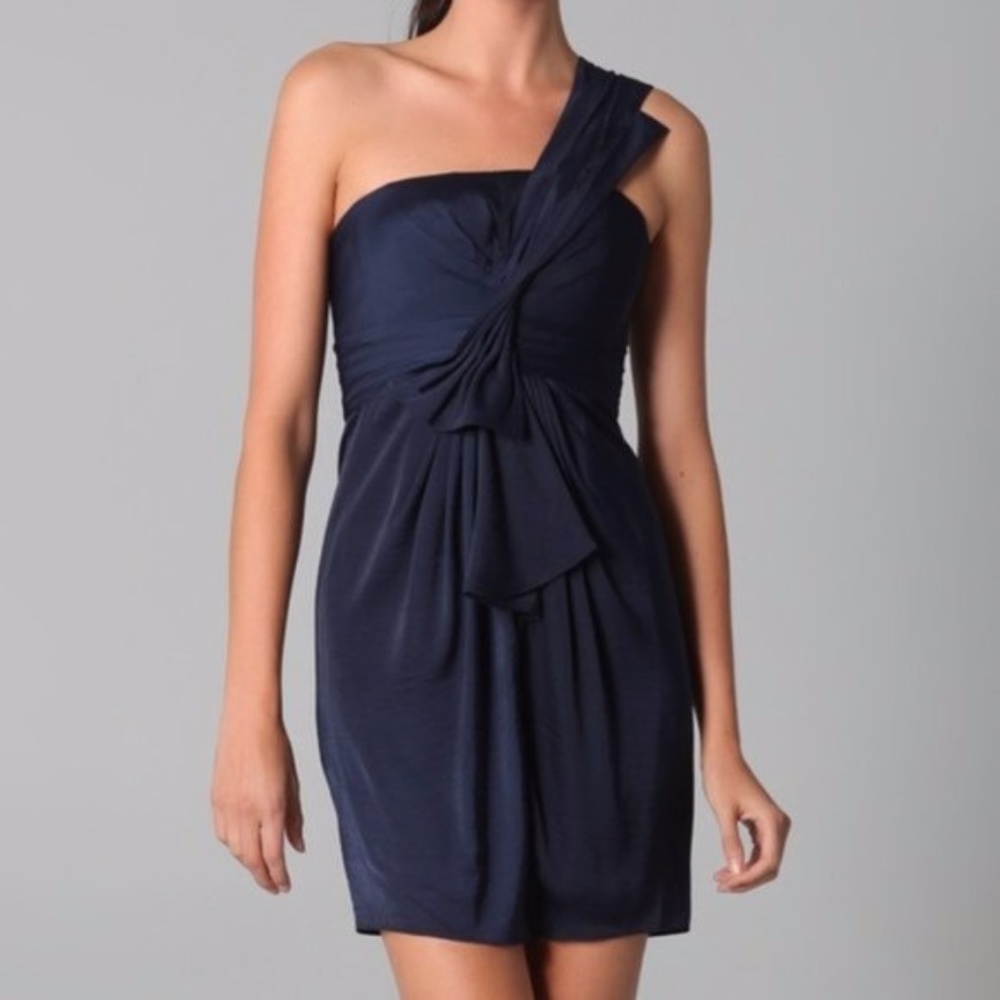 NWT BCBGMAXAZRIA Palais One Shoulder Dress - Picture 1 of 11
